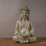 Maxbell Buddha Statue with Light Collectible Figurine for Living Room Indoor Bedroom