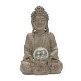 Maxbell Buddha Statue with Light Collectible Figurine for Living Room Indoor Bedroom