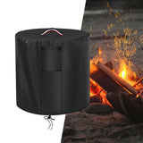 Maxbell Fire Pit Cover Weather Resistant Portable 420D Full Coverage Fire Bowl Cover S