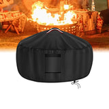 Maxbell Fire Pit Cover Weather Resistant Portable 420D Full Coverage Fire Bowl Cover L