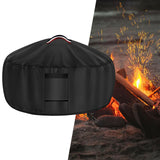 Maxbell Fire Pit Cover Weather Resistant Portable 420D Full Coverage Fire Bowl Cover L