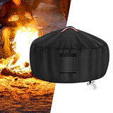 Maxbell Fire Pit Cover Weather Resistant Portable 420D Full Coverage Fire Bowl Cover L