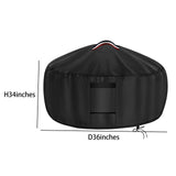 Maxbell Fire Pit Cover Weather Resistant Portable 420D Full Coverage Fire Bowl Cover L