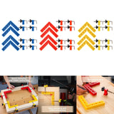 Maxbell 4x 90 Degree Right Angle Clamp Positioning Squares for Drawers DIY Carpenter Blue