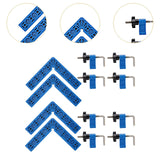 Maxbell 4x 90 Degree Right Angle Clamp Positioning Squares for Drawers DIY Carpenter Blue