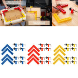 Maxbell 4x 90 Degree Right Angle Clamp Positioning Squares for Drawers DIY Carpenter Blue