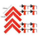 Maxbell 4x 90 Degree Right Angle Clamp Positioning Squares for Drawers DIY Carpenter Red