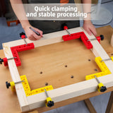 Maxbell 4x 90 Degree Right Angle Clamp Positioning Squares for Drawers DIY Carpenter Red