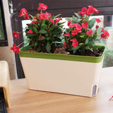 Maxbell Self Watering Planter Plant Pot Yard Window Indoor Outdoor Plants Flower Pot Coffee