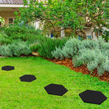Maxbell 4x Garden Stepping Stones Fake Decorative Garden Mat for Outdoor Landscaping Hexagon Shape