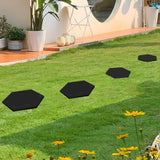 Maxbell 4x Garden Stepping Stones Fake Decorative Garden Mat for Outdoor Landscaping Hexagon Shape