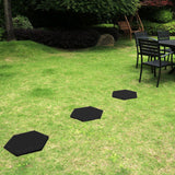Maxbell 4x Garden Stepping Stones Fake Decorative Garden Mat for Outdoor Landscaping Hexagon Shape