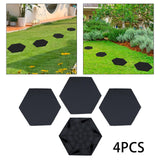 Maxbell 4x Garden Stepping Stones Fake Decorative Garden Mat for Outdoor Landscaping Hexagon Shape