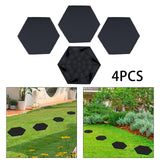Maxbell 4x Garden Stepping Stones Fake Decorative Garden Mat for Outdoor Landscaping Hexagon Shape
