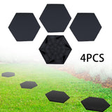 Maxbell 4x Garden Stepping Stones Fake Decorative Garden Mat for Outdoor Landscaping Hexagon Shape