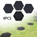 Maxbell 4x Garden Stepping Stones Fake Decorative Garden Mat for Outdoor Landscaping Hexagon Shape