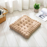 Maxbell Biscuit Shaped Seat Cushion Chair Pad for Yoga Sofa Bed Floor Seating Office Light Coffee