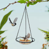 Maxbell Hanging Bird Bath Bird Seed Decoration Hanging Tray for Patio Deck Courtyard