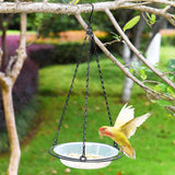 Maxbell Hanging Bird Bath Bird Seed Decoration Hanging Tray for Patio Deck Courtyard