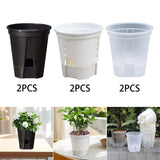 Maxbell 2 Pieces Plant Pot Planters with Drainage Holes for Outdoor Living Room Yard Black