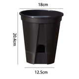 Maxbell 2 Pieces Plant Pot Planters with Drainage Holes for Outdoor Living Room Yard Black