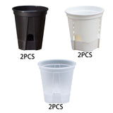 Maxbell 2 Pieces Plant Pot Planters with Drainage Holes for Outdoor Living Room Yard Black