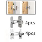 Maxbell Barn Door Lock Garden Bathroom Versatile Room Heavy Duty Office Carbon Steel 90 Degree Angle