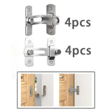 Maxbell Barn Door Lock Garden Bathroom Versatile Room Heavy Duty Office Carbon Steel 90 Degree Angle