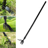 Maxbell Stand up Weeder Removal Tool Stainless Steel Weed Puller with Adjustable Rod Black