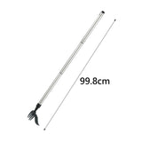 Maxbell Stand up Weeder Removal Tool Stainless Steel Weed Puller with Adjustable Rod Silver