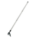 Maxbell Stand up Weeder Removal Tool Stainless Steel Weed Puller with Adjustable Rod Silver