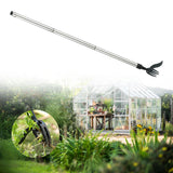 Maxbell Stand up Weeder Removal Tool Stainless Steel Weed Puller with Adjustable Rod Silver