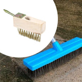 Maxbell Crack Weeder Wire Brush Grout Brush Cleaner for Patio Stones Pavers Driveway with Pointed Handle