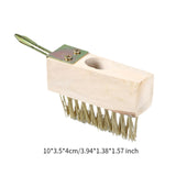 Maxbell Crack Weeder Wire Brush Grout Brush Cleaner for Patio Stones Pavers Driveway with Pointed Handle