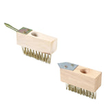 Maxbell Crack Weeder Wire Brush Grout Brush Cleaner for Patio Stones Pavers Driveway with Pointed Handle