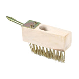 Maxbell Crack Weeder Wire Brush Grout Brush Cleaner for Patio Stones Pavers Driveway with Pointed Handle