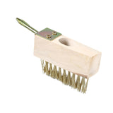 Maxbell Crack Weeder Wire Brush Grout Brush Cleaner for Patio Stones Pavers Driveway with Pointed Handle