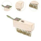 Maxbell Crack Weeder Wire Brush Grout Brush Cleaner for Patio Stones Pavers Driveway with Pointed Handle