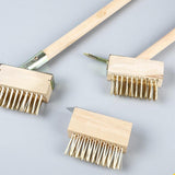 Maxbell Crack Weeder Wire Brush Grout Brush Cleaner for Patio Stones Pavers Driveway with Pointed Handle