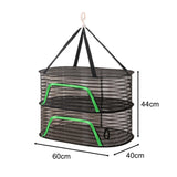 Maxbell Outdoor Hanging Drying Net Sturdy Multifunction for Tea Tableware Dried Fish Double Layer