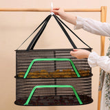 Maxbell Outdoor Hanging Drying Net Sturdy Multifunction for Tea Tableware Dried Fish Double Layer