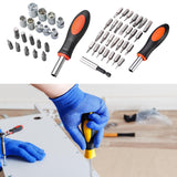 Maxbell Ratchet Screwdriver Tool Sturdy High Strength Steel Narrow Space Screwdriver 20 Piece
