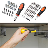 Maxbell Ratchet Screwdriver Tool Sturdy High Strength Steel Narrow Space Screwdriver 20 Piece