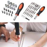 Maxbell Ratchet Screwdriver Tool Sturdy High Strength Steel Narrow Space Screwdriver 20 Piece