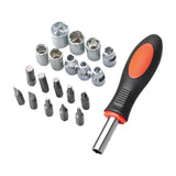 Maxbell Ratchet Screwdriver Tool Sturdy High Strength Steel Narrow Space Screwdriver 20 Piece