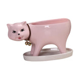 Maxbell Cat Shaped Planter Pot Cactus Cute Kitten Flowerpot for Office Bedroom Table Pink