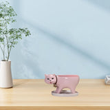 Maxbell Cat Shaped Planter Pot Cactus Cute Kitten Flowerpot for Office Bedroom Table Pink