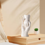 Maxbell Ceramic Vase for Flowers Art Desktop Vase for Housewarming Table Living Room White