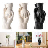 Maxbell Ceramic Vase for Flowers Art Desktop Vase for Housewarming Table Living Room White