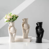 Maxbell Ceramic Vase for Flowers Art Desktop Vase for Housewarming Table Living Room White